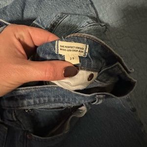 Madewell The Perfect Vintage Wide Leg Crop Jeans